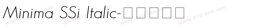 Minima SSi Italic字体转换
